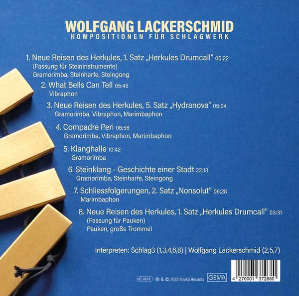 Wolfgang Lackerschmid - compositions for melodic percussion feat. Schlag3