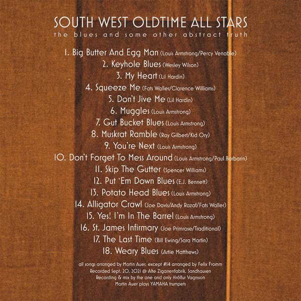 South West Oldtime All Stars - the blues and some other abstract truth
